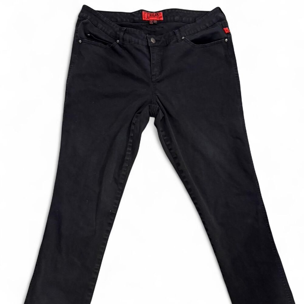Tripp NYC Women's Vintage Y2K 2000s Black Emo Goth Punk Skinny Jeans